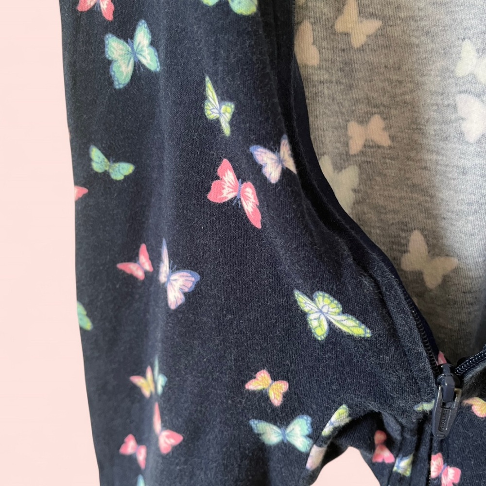 9M Carter’s Infant Baby Girl Butterfly Long Sleeve Coverall Footed Pajamas - Picture 9 of 11